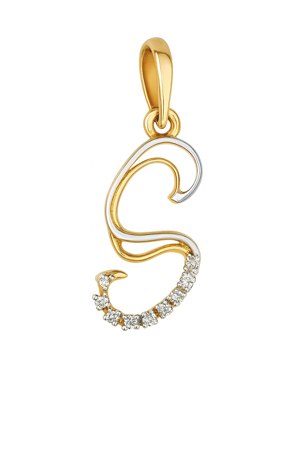 Beautiful 18 Kt Gold  Natural Diamond Pendant